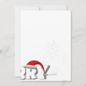 サンタの帽子の写真の休日カード シーズンカード (裏面)