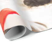 サンタの帽子の包装紙とのクリスマスのラブラドール ラッピングペーパー (ロールコーナー)