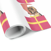 サンタの帽子の包装紙のブラッドハウンド ラッピングペーパー (ロールコーナー)