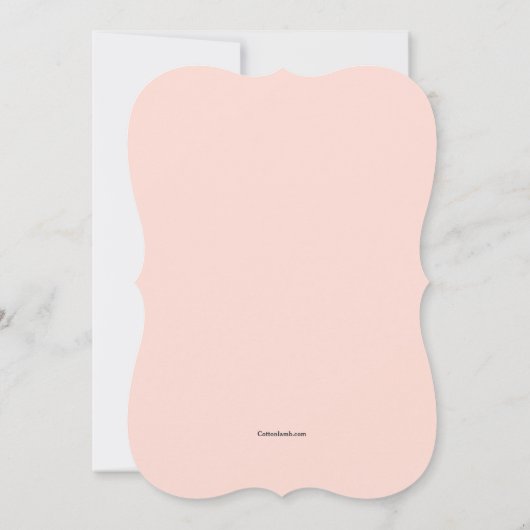 サンタの帽子の招待状のトナカイ 招待状 (裏面)