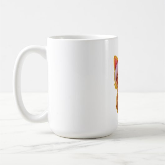 **サンタの帽子をかぶったかわいいクリスマス猫 – 面白いホリデー コーヒーマグカップ (左)