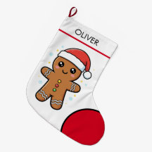 サンタの帽子をかぶったかわいいジンジャーブレッドマンクリスマス
