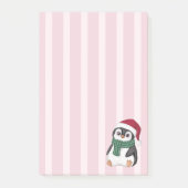 サンタの帽子をかぶったかわいいベビーペンギンのクリスマス ポストイット (正面)