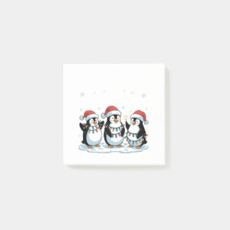 サンタの帽子をかぶったかわいいペンギン クリスマスのペンギン好き ポストイット