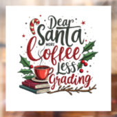 サンタの帽子をかぶったアライグマとクリスマス ウィンドウサイン (シート2)