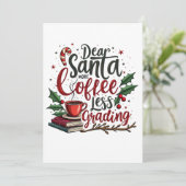 サンタの帽子をかぶったアライグマとクリスマス 招待状 (スタンド正面)