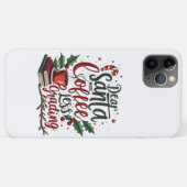 サンタの帽子をかぶったアライグマとクリスマス Case-Mate iPhoneケース (裏面(横))