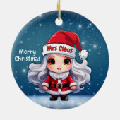 サンタの帽子をかぶったクラウス夫人🤶 🎄 セラミックオーナメント (裏面)