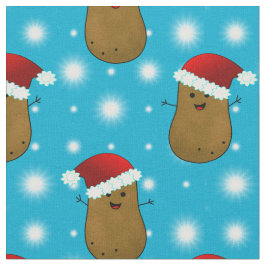 サンタの帽子をかぶったクリスマスポテト ファブリック