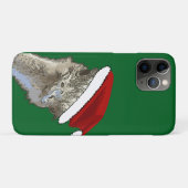 サンタの帽子をかぶったダチョウのクリスマス動物 Case-Mate iPhoneケース (裏面(横))