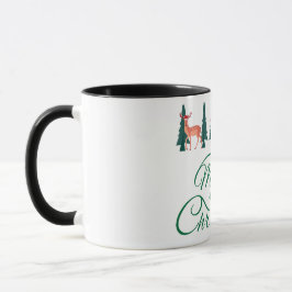 サンタの帽子をかぶったヴィンテージトナカイ コーヒー マグカップ