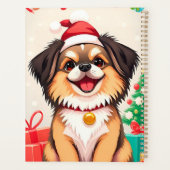 🎁サンタの帽子をかぶった犬のクリスマスプランナー プランナー手帳 (裏面)
