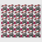 サンタの帽子を持つクリスマスの馬 ラッピングペーパー (フラット)