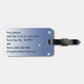 サンタの帽子を持つクールなペンギン ラゲッジタグ (裏面横)