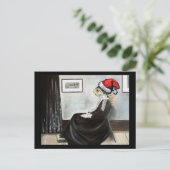 サンタの帽子を持つ魚としてホイスラーの母 シーズンポストカード (スタンド正面)