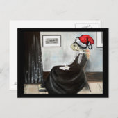 サンタの帽子を持つ魚としてホイスラーの母 シーズンポストカード (正面/裏面)