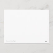 サンタの帽子を身に着けているフクロウのかわいいイラストレーション シーズンポストカード (裏面)