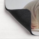 サンタの帽子を身に着けているブルドッグの子犬 マウスパッド (コーナー)