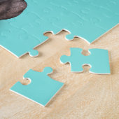 サンタの帽子を身に着けているベビーのカバ ジグソーパズル (側面)