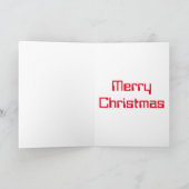 サンタの帽子を身に着けているロボット シーズンカード (内部)