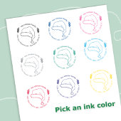 サンタの帽子ドードルクリスマスセルフインキングスタンプ セルフインキングスタンプ