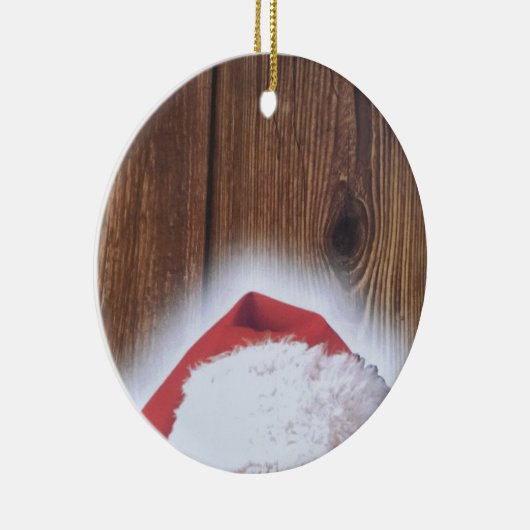 サンタの帽子メリークリスマスイブ セラミックオーナメント (右)