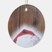 サンタの帽子メリークリスマスイブ セラミックオーナメント (左)