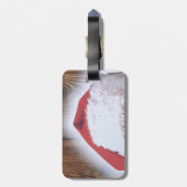 サンタの帽子メリークリスマスイブ ラゲッジタグ (裏面縦)