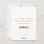 サンタの帽子Dalmatian犬のクリスマスの挨拶 シーズンカード (裏面)