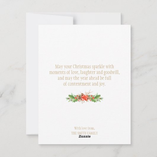 サンタの帽子Dalmatian犬のクリスマスの挨拶 シーズンカード (裏面)