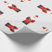 サンタの幸せなクリスマスの包装紙 ラッピングペーパー (角)