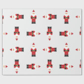 サンタの幸せなクリスマスの包装紙 ラッピングペーパー (フラット)