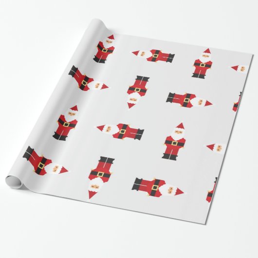 サンタの幸せなクリスマスの包装紙 ラッピングペーパー (アンロールド)