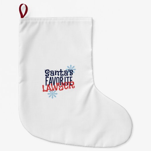 サンタの弁お気に入りの護士 ラージクリスマスストッキング (正面)