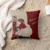 サンタの待っている装飾用クッション クッション (ブランケット)