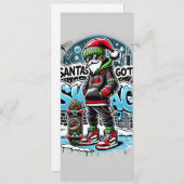 サンタの得スワッグクリスマスカード シーズンカード (正面/裏面)