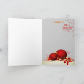 サンタの御馳走が付いている西の高地テリア シーズンカード (内部)