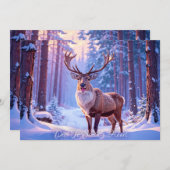 サンタの心に近い - トナカイ シーズンカード (正面/裏面)