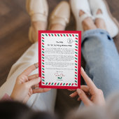 サンタの心のこもった手紙のグリーティングカード