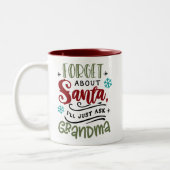 サンタの忘れ事おばあちゃん頼だ ツートーンマグカップ (左)