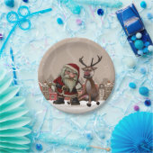 サンタの悪いカスタムな紙皿7つ ペーパープレート (パーティー)