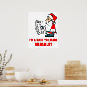 サンタの悪いリスト ポスター (キッチン)