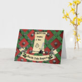 サンタの悪い子いい子リスト カード (黄色い花)