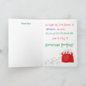 サンタの悪い子リスト 折りたたみ ホリデー カード (内部)