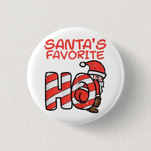 サンタの愛するおもしろいイタズラ大人のクリスマス 缶バッジ (正面)