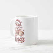 サンタの愛するスケルトンの皮肉なクリスマス コーヒーマグカップ (正面左)