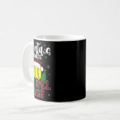 サンタの愛するソフトコーチクリスマス柄 コーヒーマグカップ (正面左)