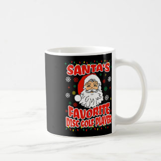 サンタの愛するディスクゴルフプレーヤー クリスマスホリデー コーヒーマグカップ