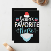 サンタの愛するナース　面白いクリスマスの看護 ノートカード (正面/裏面インサイチュ)