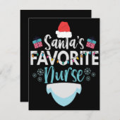 サンタの愛するナース　面白いクリスマスの看護 ノートカード (正面/裏面)